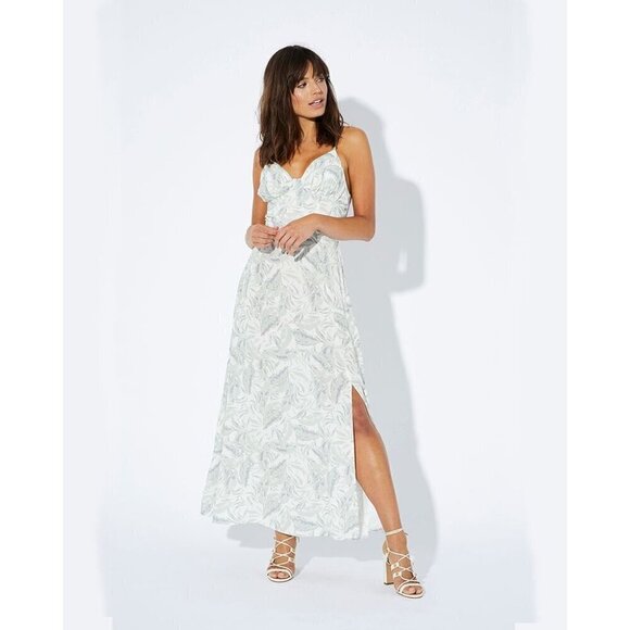 MinkPink Providence Midi Dress in White Small Womens Cocktail Slip Satin - Picture 1 of 9
